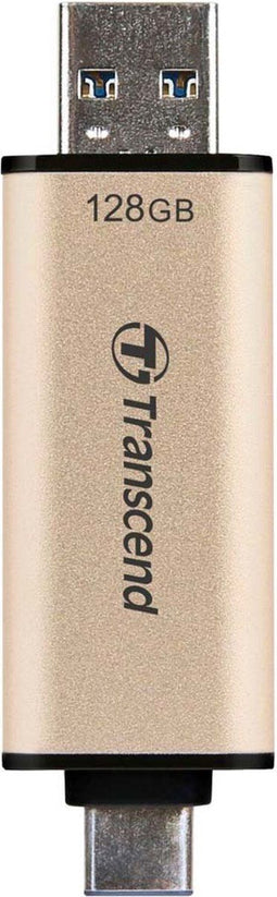 Transcend JetFlash 930C - USB-stick 128GB - USB-A en USB-C - Goud