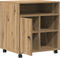 vidaXL - Printerstandaard - met - wielen - Artisan - Eiken - 60x50x67 - cm
