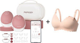Momcozy M9 - Elektrische borstkolf - Handsfree en app bediening - Rood (2 stuks)