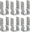 vidaXL Grondankers 6 st 7x6x15 cm gegalvaniseerd staal zilverkleurig VDXL_145327