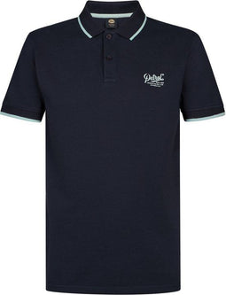 Petrol Industries - Heren Polo met korte mouwen Rally - Blauw - Maat XL