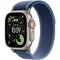 Apple Watch Ultra 3 - GPS + Cellular - 49 mm - Natuurlijke titanium kast - Blauw/felblauw Trail Loop-bandje M/L