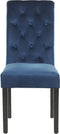 VELVA - Eetkamerstoel - Blauw - Fluweel