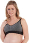 MAGIC Bodyfashion Mama Nursing Bra Lace - Beugelloze beha - Uitneembare pads - Zwart/Grijs