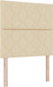 vidaXL - Hoofdbord - Diamantblok - ontwerp - Crème - 100 - cm - Stof