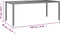 vidaXL - Tuintafel - met - houten - blad - poly - ratten - en - acaciahout - grijs