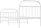 vidaXL - Bedframe - met - hoofd- - en - voeteneinde - metaal - wit - 107x203 - cm