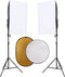 vidaXL - Fotostudioset - met - verlichtingsset, - achtergrond - en - reflector