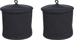 Beliani SILOPI - Mand set van 2 - Zwart - Katoen