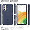 iMoshion Hoesje Geschikt voor Samsung Galaxy A34 (5G) Hoesje Siliconen - iMoshion Rugged Shield Backcover - Donkerblauw