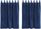 vidaXL - Blackout - Gordijnen - met - Ophanglussen - 2 - stuks - Donkerblauw - Fluweel