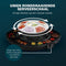 Princess Table Chef Pirouette - Gourmetstel Ø45cm - 1100W - 8 Personen - PFAS-Vrij - Regelbare thermostaat - Zwart