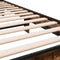 vidaXL - Bedframe - bewerkt - hout - en - metaal - gerookt - eikenkleurig - 90x190 - cm