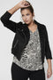 ONLY CARMAKOMA CARSHERRY - BONDED BIKER OTW Dames Jas - Imitatieleer - Maat 50