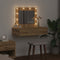 vidaXL - Wandkaptafel - met - LED-verlichting - in - Artisan - Eiken