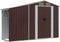 vidaXL - Tuinschuur - 277x93x179 - cm - gegalvaniseerd - staal - bruin
