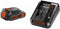 BLACK+DECKER BDC2A20 - Accu startset - 1x 18V 2.0Ah Lithium-ion accu en 2A snellader (1 stuk)