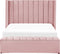 NOYERS - Bed met opbergruimte - Roze - 140 x 200 cm - Fluweel