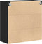 vidaXL - Wandkast - Zwart - Eiken - 80x33x80 - cm - Bewerkt - Hout