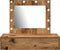 vidaXL - Wandmakeuptafel - met - LED-verlichting - - - Oude - Hout