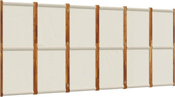 vidaXL - Kamerscherm - met - 6 - panelen - 420x180 - cm - lichtgrijs