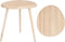 Giftdecor Bijzettafeltje Alaska - hout - beige - D46 x H50 cm - plantenpot verhoger/koffie tafel