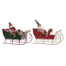 Kerstversiering DKD Home Decor Metaal (38 x 19 x 35 cm) (2 Stuks)