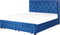 LIEVIN - Bed met opbergruimte - Blauw - 180 x 200 cm - Fluweel
