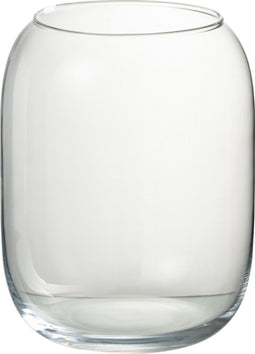 J-Line windlicht Zilly - kaarshouder - glas - transparant