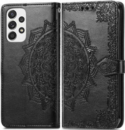 iMoshion Hoesje Geschikt voor Samsung Galaxy A53 Hoesje Met Pasjeshouder - iMoshion Mandala Bookcase - Zwart