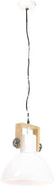 vidaXL Hanglamp industrieel rond 25 W E27 30 cm wit