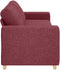 vidaXL - Wijnrood - Polyester, - Hout - Middelgroot - Voor - velen - 3-zitsbank