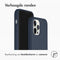 Accezz Liquid Silicone Backcover - iPhone 12 (Pro) - Schokabsorberend - Donkerblauw