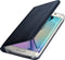 Samsung Galaxy S6 edge - Flip Wallet - Zachte leerlook met pasvakje - Zwart