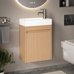 Mirlux Toiletmeubel Licht Eiken - Fonteinmeubel - Wc Kastje - Wc Meubel - 40cm