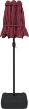 vidaXL - Parasol - dubbel - dak - 316x240 - cm - bordeauxrood