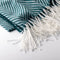 Dutch Decor - JOSEFIEN - Plaid 140x180 cm - lichtgewicht - zigzag patroon - Deep Lake - petrol