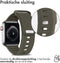 iMoshion Bandje Geschikt voor Apple Watch Bandje Series 1 / 2 / 3 / 4 / 5 / 6 / 7 / 8 / 9 / SE - 38 / 40 / 41 mm - iMoshion Siliconen band - Groen