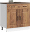 vidaXL - Keuken - onderkast - Kalmar - bewerkt - hout - oud - houtkleurig