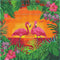 Diamondpainting Crystal Art Kit Fancy flamingo 30x30cm