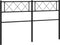vidaXL - Hoofdbord - 120 - cm - metaal - zwart