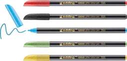 Fineliner edding 1200 f 5st glitter assorti | Set a 5 stuk | 6 stuks