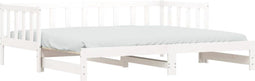 vidaXL - Slaapbank - met - onderschuifbed - 80x200 - cm - massief - grenenhout - wit