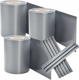 Juskys PVC Privacystrips - Privacyscherm - 3x35m - Grijs (3 stuks)