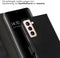 Selencia Galaxy S22 Plus - Echt Lederen Bookcase - 3 Pashouders - Zwart