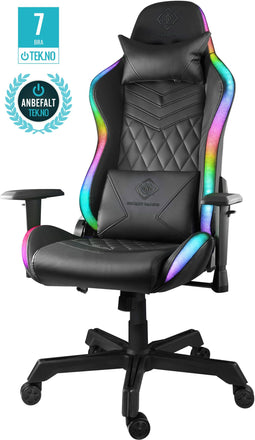 Deltaco GAM-080 - Gaming chair - RGB-verlichting 332 standen - Kunstleer