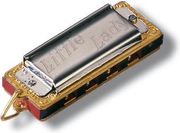 Hohner Mini mondharmonica Little Lady - topmerk - sleutelhangerlipje - bespeelbaar!