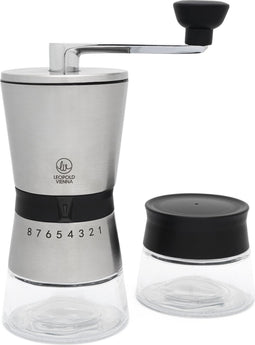 Leopold Vienna - Koffiemolen + bewaarpot Bologna giftset - handmatig