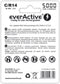 Everactive EVHRL14-5000 - Ni-MH R14 C 5000 mAh - LSD technologie - tot 1200 oplaadcycli