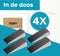 Moeve Deurstopper - Deurstoppers voor Binnen & Buiten - Set van 4 - Zilver RVS (4 stuks)